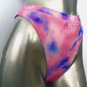 Victorias Secret New Blossom Pink Tie Dye High Leg High Waist Sexy Bikini Bottom